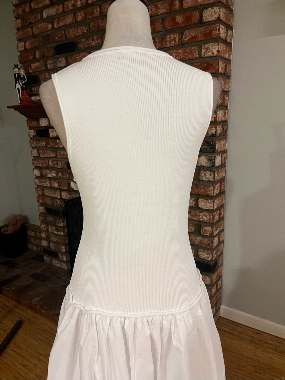 1.STATE Mixed Media Tank Midi Bubble skirt Dress - Picture 7 of 8